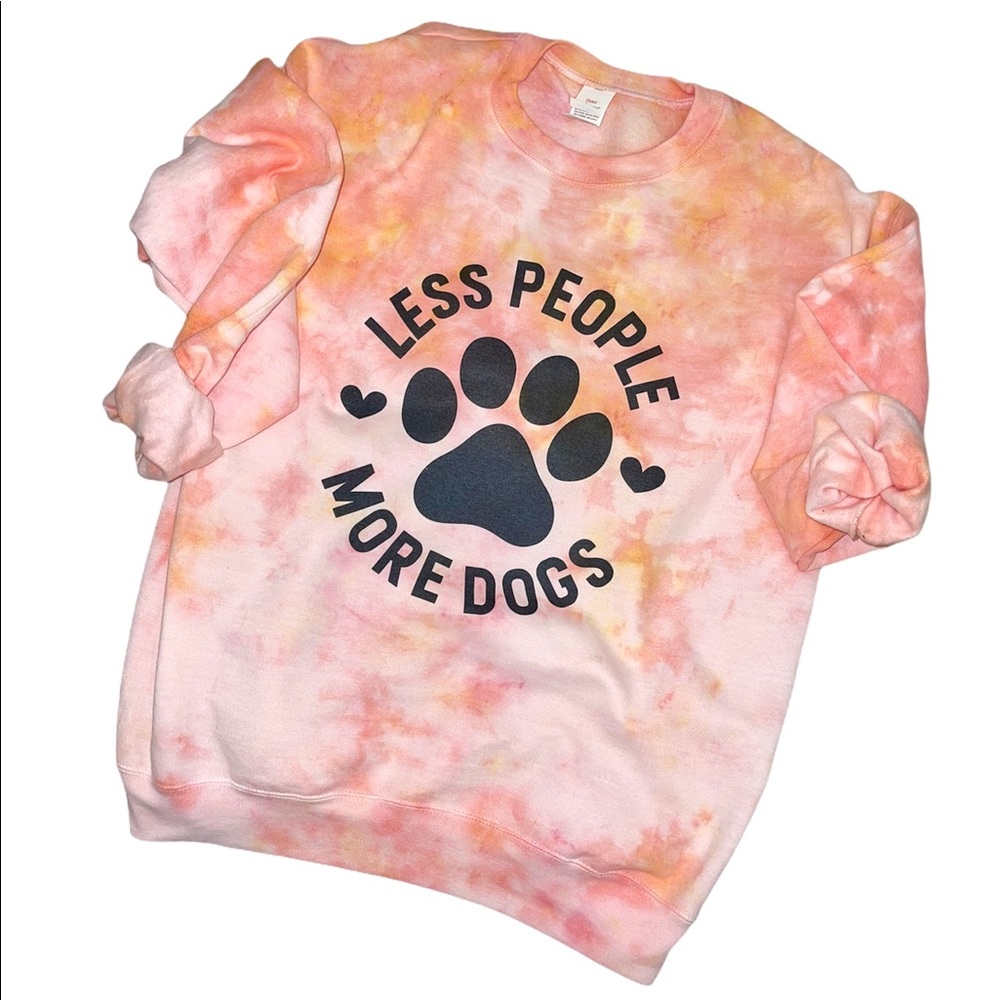 Less people, more dogs. Crewneck sweater